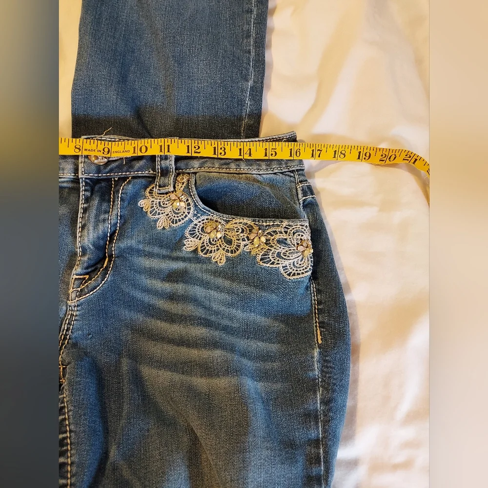 Miss Me Mid-rise Slim Boot Jeans with Intricate Embroidery And Beading - Picture 5 of 10